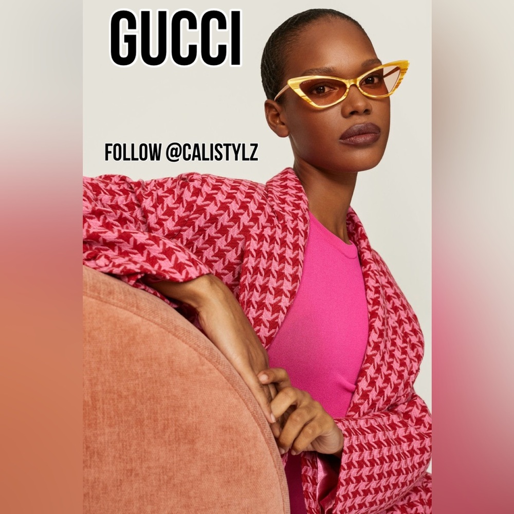 😎 New! Gucci Yellow Cat Eye Sunglasses